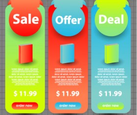 Business website banners design vector 02