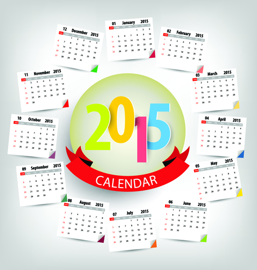 Calendar 2015 annulus vector 02
