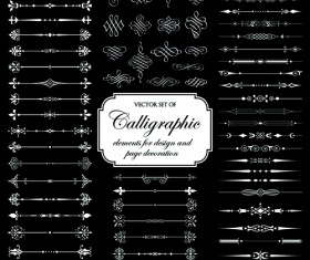 Calligraphic and decoration elements vector set