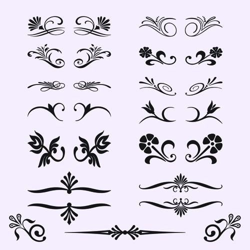 Calligraphic with border ornament 01 vector