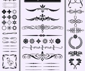 Calligraphic with border ornament 04 vector