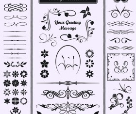 Calligraphic with border ornament 05 vector