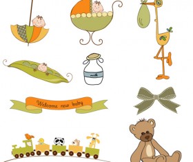 Cartoon baby clipart cute design 01