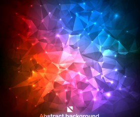 Colored geometric shapes background material