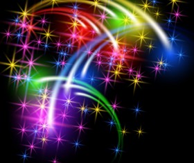 Colored meteors rainbow background 01