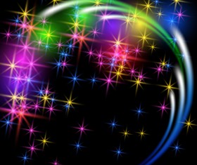 Colored meteors rainbow background 02