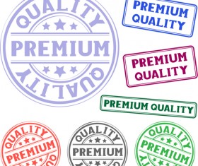 Colored stamp vectors material 01