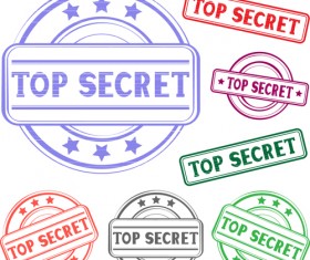 Colored stamp vectors material 02