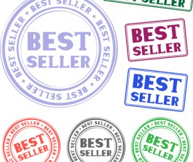 Colored stamp vectors material 05