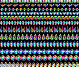 Colorful diamonds borders vector material 01
