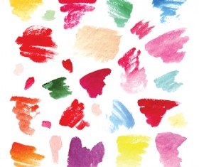 Colorful watercolor ink brushes vector 03