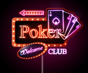 Creative neon advertising sign vector 03