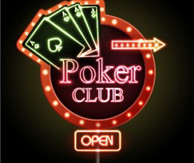 Creative neon advertising sign vector 04