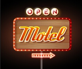 Creative neon advertising sign vector 08