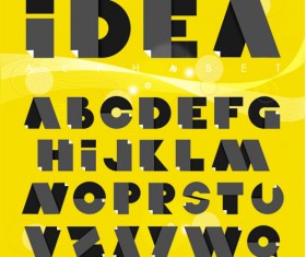 Creative paper alphabet vector material 03
