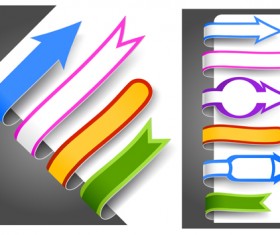 Creative paper bookmarks design vector