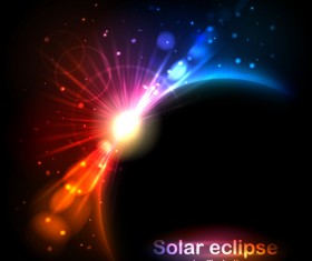 Creative solar eclipse vector illustration