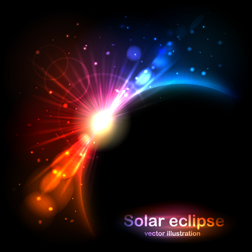 Creative solar eclipse vector illustration