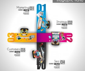 Creative timework infographic set 04 vector