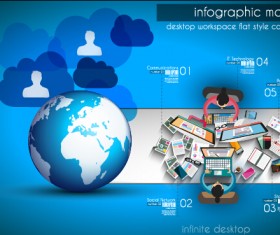 Creative timework infographic set 09 vector