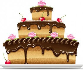 Delicious birthday cake creative vector 07