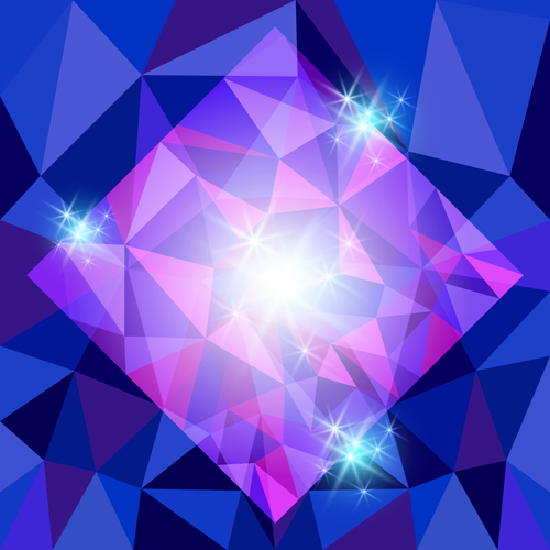 Diamond geometric shapes background vector 02