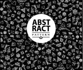 Diamond outline vector patterns