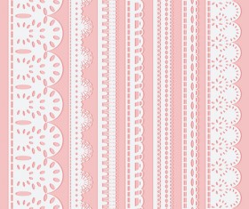 Different white Lace borders vector