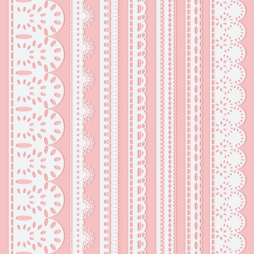 Download Different white Lace borders vector free download