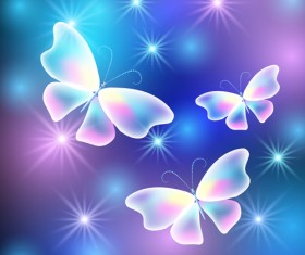 Dream butterfly with shiny background vector 06