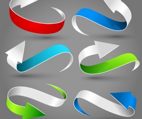 Dynamic colored arrows vector design