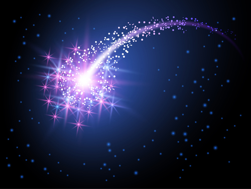 Dynamic light with shiny stars vector background 02