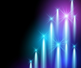 Dynamic light with shiny stars vector background 03