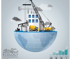 Earth infographics elements vector 01