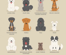 Eastern european dogs icons material