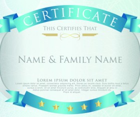 Elegant certificate template vector design 04