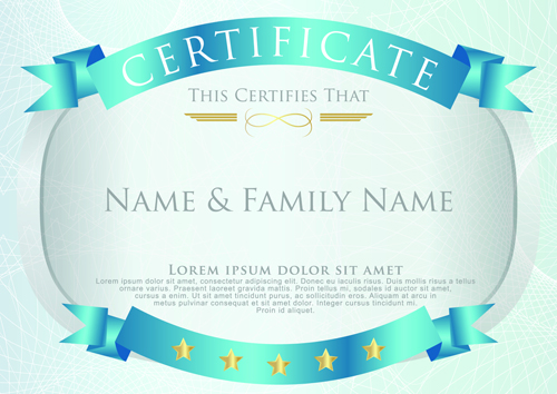 Elegant certificate template vector design 04
