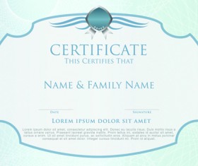 Elegant certificate template vector design 05