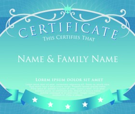 Elegant certificate template vector design 07