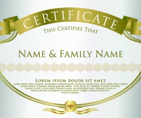 Elegant certificate template vector design 09