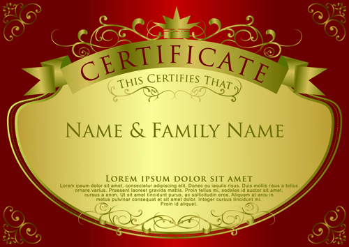 Elegant certificate template vector design 10