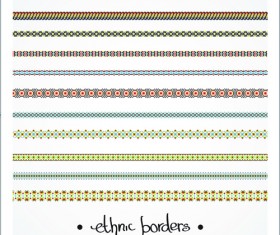 Elegant ethnic seamless borders 02 vector free download