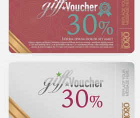 Excellent voucher template vector design 03