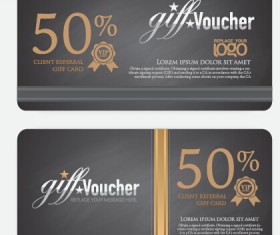 Excellent voucher template vector design 04