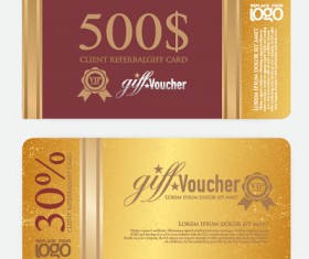 Excellent voucher template vector design 06