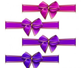 Festival ribbon bow colorful vector set 04