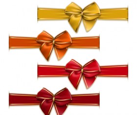 Festival ribbon bow colorful vector set 06