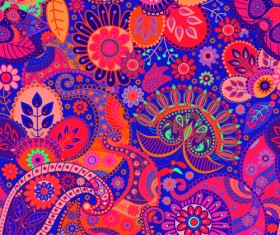 Floral ethnic pattern seamless vector 03