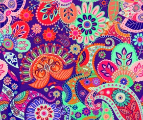 Floral ethnic pattern seamless vector 04