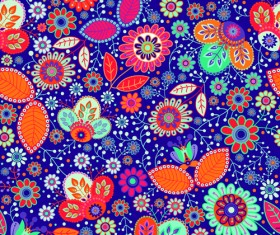 Floral ethnic pattern seamless vector 05